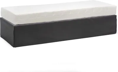 Produktbild von Funktionsbett Unterbau Bett Premium Twinbox – 90 x 200 cm / Nika dunkelgrau / mit Matratze