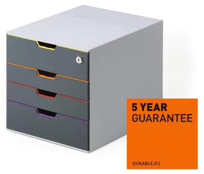 Immagine prodotto di DURABLE Cassettiera VARICOLOR® 4 SAFE con serratura, Colorato, 760627