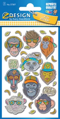 Produktbild von AVERY Zweckform ZDesign KIDS Puffy-Sticker "Herzen"