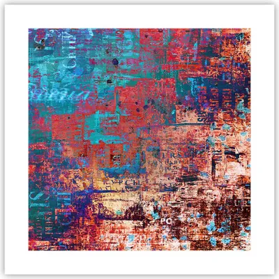 Produktbild von Poster - Poster ohne Rahmen - Graffiti modern - 40x40 cm - Wand Bild - Wanddeko - Wandbilder - Kunstposter - Wandposter - Bilder - Kunstdruck - Wanddekoration - Wandbild - P2XAC40x40-3648