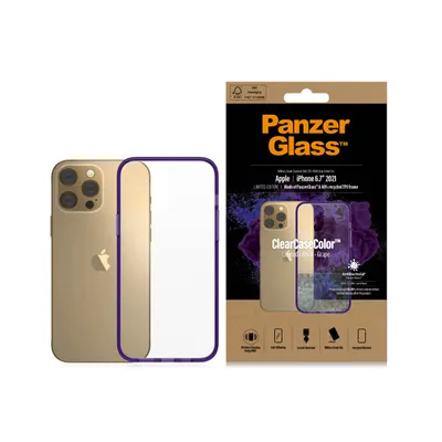 Produktbild von PanzerGlass ® ClearCaseColor™ iPhone 13 Pro Max - Grape, Cover, Apple, Apple - iPhone 13 Pro Max, Violett