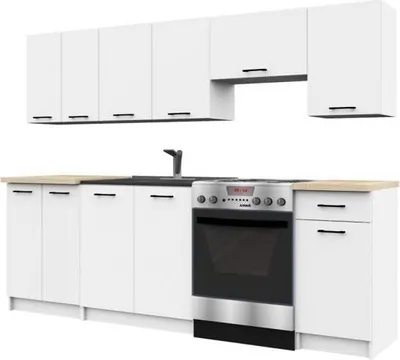 Obrázek produktu pro Kuchyňská sestava OLIVIA 2,4m Bílá / Dub Sonoma