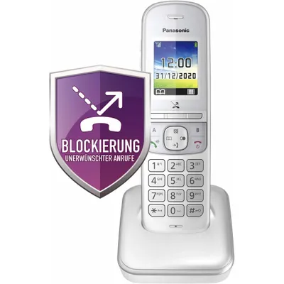 Produktbild von Panasonic KX-TGH710, DECT-Telefon, Kabelloses Mobilteil, Freisprecheinrichtung, 200 Eintragungen, Anrufer-Identifikation, Perleffekt, Silber