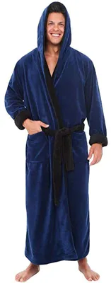 Imagen del producto de Bata de baño - Forro polar de franela con capucha