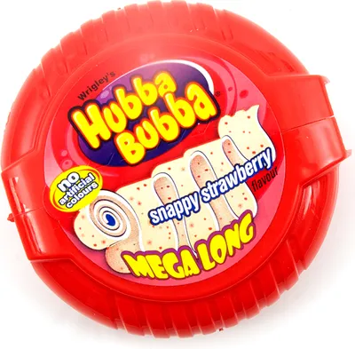 Produktbild von Wrigley's Hubba Bubba Mega Long Tape Gum Snappy Strawberry (12 x 56g)