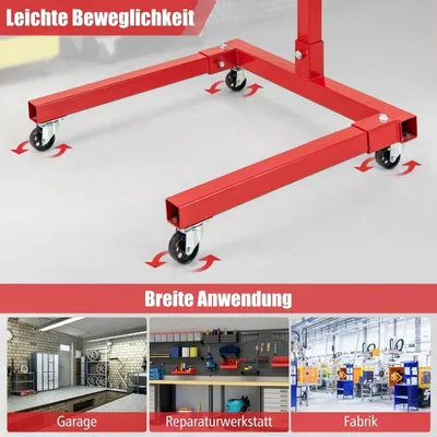 Productafbeelding van Motorsteun van 680 kg, motorlift met 360° draaibare functie en 4 verstelbare armen, motorsteun voor garages