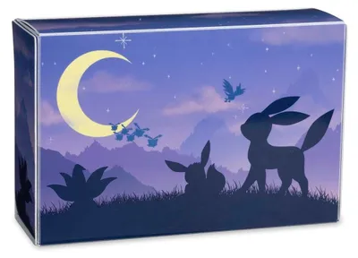 Produktbild von Pokémon Center Evoli (Eevee) & Nachtara (Umbreon) Zwielicht Deckbox für 2 Decks