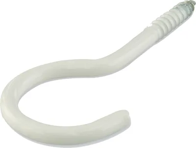 Zdjęcie produktu dla suki. 6175047 Schraubhaken, gebogen, 40 x 3,0 mm, weiß, 18 Stück