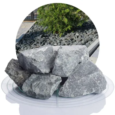 Produktbild von Schicker Mineral-Diabas Ziersplitt grau 25 kg-32-56mm