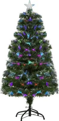 Produktbild von HOMCOM Weihnachtsbaum Christbaum 1,2 m 130 Zweige mehrfarbige Lichteffekte