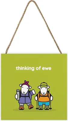 Productafbeelding van Herdy - Tafel "Thinking Of Ewe" PM10815 (20 cm x 20 cm x 2,7 cm) (Groen)