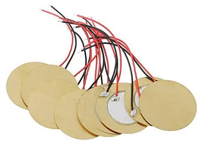 Produktbild von 10 Stück 35 Mm Piezo Elemente Trigger Drum Disc + Wire CopperBusiness & Industrie Elektronik & Messtechnik Elektronische Bauelemente!