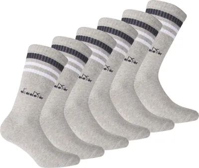 Produktbild von Diadora Uni Tennissocken - 6er Pack, Logo, Streifen Grau 43-46