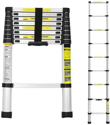 Immagine prodotto di Carrelli elevatori telescopici con chiusura ammortizzata - Altezza massima 2,6 m - Colore argento - Portata 150 kg