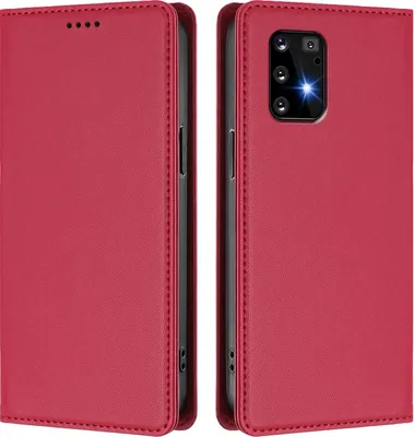 Obrázek produktu pro Kožené pouzdro pro Samsung Galaxy S10 Lite, magnetické flipové pouzdro zPolyuretankůže se stojánkem Červená