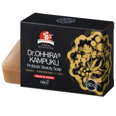 Image de Dr. OHHIRA Kampuku Savon Probiotique 80g – Savon Naturel Visage, Mains & Corps – Microbiote & Hydratation – Vegan, Fabriqué au Japon