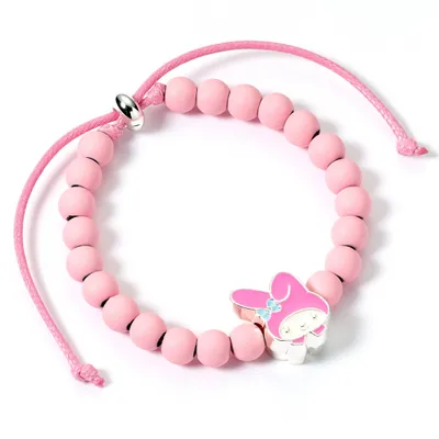 Zdjęcie produktu dla Bransoletka Hello Kitty różowe koraliki z zawieszką My Melody 21 cm