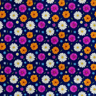 Produktbild von Royal Samt Stoff Polyester Zum Nähen - Motiv Frühlingsblumen