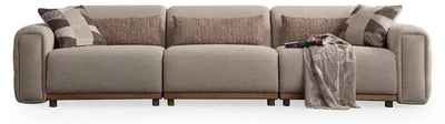 Produktbild von Sofa 3 sitzer Stoffsofa Polstersofa Couch Sofa Beige Wohnzimmer Relax