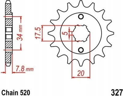 Obrázek produktu pro Pastorek 12 Z rozteč 520 pro Honda CRF NSR VT XL XR 125 230 250