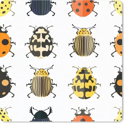 Produktbild von MuchoWow® Mauspad Mousepad Käfer - Insekten - Gestaltung 20x20 cm - Mousepads - Maus Mat - Pad - Mausunterlage - Desk Mat - Bureauartikeln
