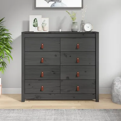 Image de vidaXL Armoire d'appoint Gris 100x40x90 cm Pin massif