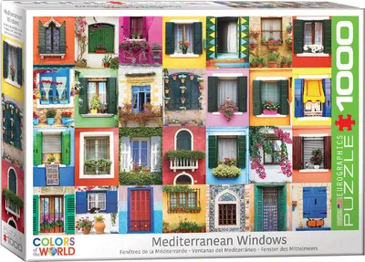 Produktbild von 1000 Teile Puzzle Mediterrane Fensteransichten