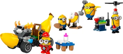 Produktbild von LEGO Ich – Einfach unverbesserlich 4 Minions und das Bananen Auto, Spielset zu Ich – Einfach unverbesserlich 4, Kinderspielzeug, kreatives Minions-Geschenk für Jungen und Mädchen ab 6 Jahren 75580