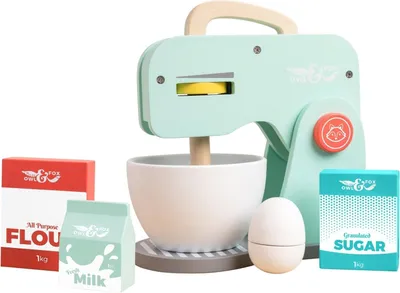 Produktbild von Owl&Fox Holz-Mixer, Küchenmaschine Für Kinder, Montessori-Spielzeug