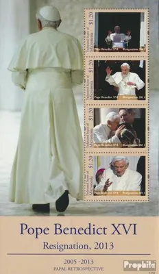Produktbild von Briefmarken Mikronesien 2013 Mi 2448-2451 Kleinbogen (kompl.Ausg.) postfrisch Amtsverzicht Papst Benedikt XVI.
