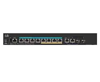 Produktbild von Cisco Small Business SG350X-8PMD - Switch - managed - 8 x 10/100/1000/2.5G (PoE+) + 2 x 10 Gigabit Ethernet / 10 Gigabit Ethernet SFP+ - an Rack montierbar - PoE+ (240 W)