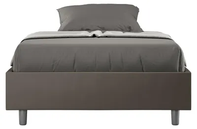 Immagine prodotto di Letto Matrimoniale Francese Sommier 140x190 cm con Rete e Contenitore Azelia Cappuccino