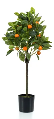Productafbeelding van Orange tree in pot 75 cm kunstplant Emerald