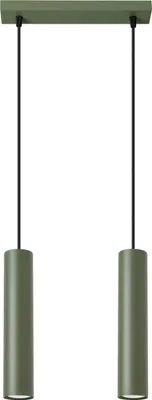 Produktbild von Pendelleuchte LAGOS 2 olivgrün 2xGU10 10W Stahl 105x6x30cm Sollux Lighting