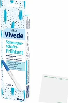Produktbild von Elkos Vivide Schwangerschafts-Frühtest (1 St) + usy Block