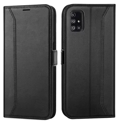 Produktbild von Conie RFID Klapp Tasche für Samsung Galaxy A51 Kartenfach Hülle Rundumschutz in Schwarz