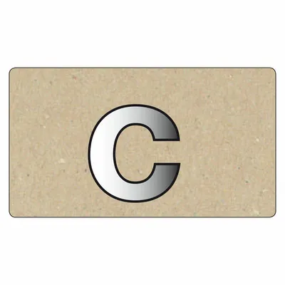 Produktbild von Spiegelornamente Kleinbuchstabe C