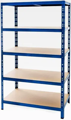 Produktbild von Regalsystem | Metallregal mit 5 Böden | blau | 180x100x30 cm