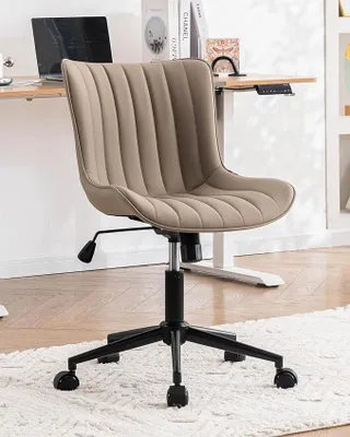 Imagen del producto de Silla de oficina ergonómica, silla de escritorio de cuero sintético (PU), capacidad de 150 kg
