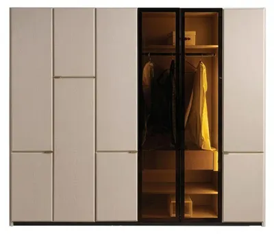 Produktbild von Schlafzimmer Set Bett Schrank Nachttisch Bank Modern Beige Edel Luxus
