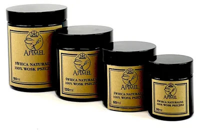 Produktbild von Apimel Bienenwachskerzen im Glas Set