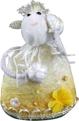 Produktbild von Ein stehendes gelbes Sisalschaf