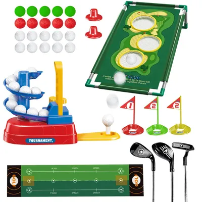 Golf-Set für Kinder mit 3 verstellbaren Schlägern und 20 Bällen