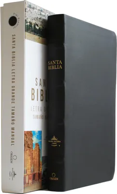 Produktbild von Biblia Rvr 1960 Letra Grande Tamaño Manual, Piel Premier Negro / Spanish Bible Rvr 1960 Handy Size Large Print Lederfaserstoff Black