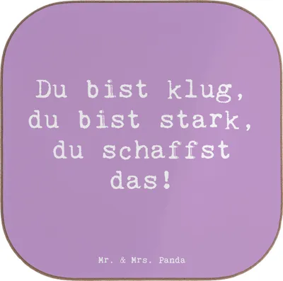 Produktbild von Mr. & Mrs. Panda Untersetzer Glas Spruch Erster Schultag Motivation - Lavendeltraum - Geschenk, Lebenshilfe, Zuversicht, Neugier, bieruntersetzer, Vertrauem, Chancen