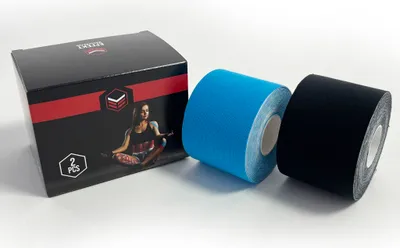 Produktbild von Effekt Manufaktur Kinesiologie Tape – 500 x 5 cm – in schwarz und blau