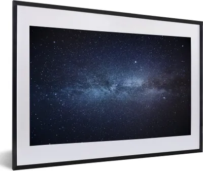Produktbild von MuchoWow® Gerahmtes Poster Milchstraße im Sonnensystem 60x40 cm - Poster mit Schwarzem Bilderrahmen Wandposter Rahmen Foto Bilder - Schlafzimmer - Plakat in Rahmen - Drucken