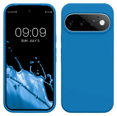 Produktbild von kwmobile Handyhülle für Google Pixel 11 / Pixel 11 Pro Hülle - Case Silikon - Kabelloses Laden - Schutzhülle Cover in Blue Reef