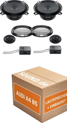 Produktbild von Lautsprecher Boxen Einbaupaket vorne Audison APK-130 passend für Audi A4 B5 + Avant/Kombi | 2x Tief-Mitteltöner 2x Hochtöner