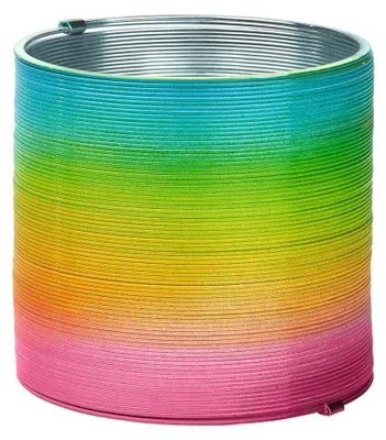 Zdjęcie produktu dla mojżesz. Tęczowa wspinaczka po schodach, Podskakująca metalowa spirala w tęczowych kolorach, Eksperymentalna zabawka i klasyczna zabawka dla dzieci, Magiczna tęczowa spirala wspinaczkowa o średnicy 6,5 cm